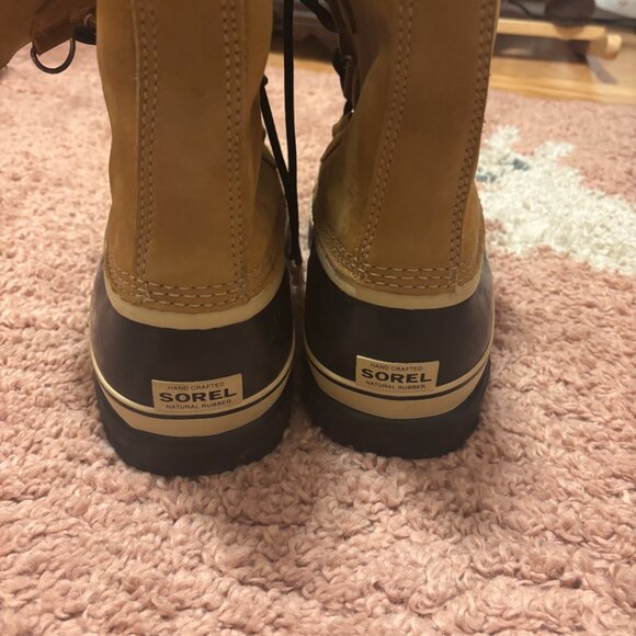 Sorel Caribou Mens 14 Waterproof Snow Boots Buff Winter Cold Weather NM1000-281 - Picture 7 of 11